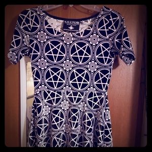 Killstar velveteen pentagram dress